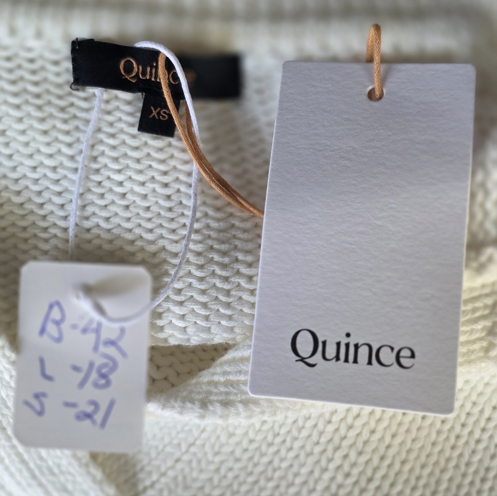 NWT 100% Organic Cropped Cotton Polo Sweater SzXS - Picture 5 of 10